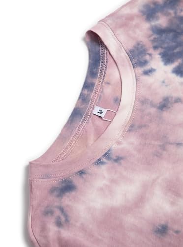 Image of Remidoo Women's Casual Oversized T Shirt Short Sleeve Graphic Tee Letter Tie Dye Shirts