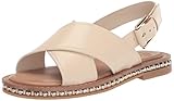 Vince Camuto Women's Ceemilo Buckle Strap Sandal Flat, Warm Vanilla, 9