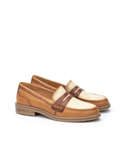 Image of PIKOLINOS Aldaya W8J-3541 Women's Loafers - Premium Calfskin Leather Slip-On - Lightweight Comfort, Removable Insole, Medium & Wide Width Ergonomic Everyday Support