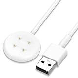 Google Pixel Watch 3 / Pixel Watch 2 / Fitbit Versa 4 / Sense 2 用 充電ケーブル 充電器 KONXISA 1m長さ 磁気充電 USBコネクタ 高耐久 軽量 小さい 持ち運び便利 スマートウォッチアクセサリー（ホワイト）