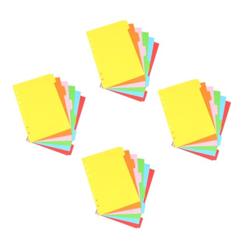 NUOLUX 24個 カラー類タブ バインダー仕切り用 実用的なページマーカー ノートやリフィル整理に