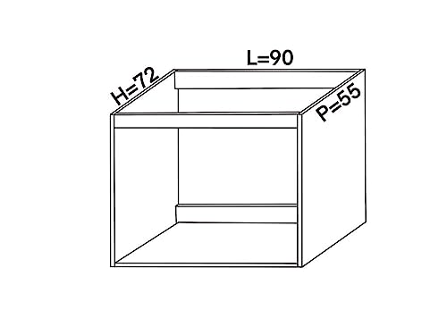 Calandrelli Alfredo Meuble pour évier encastrable de 90 cm, blanc