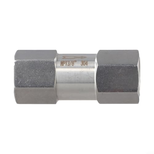 Clapet anti-retour NPT en acier inoxydable 304 pour la prévention du refoulement conçu pour une utilisation dans les gazoducs de carburant et d'air fonctionnant à haute température (NPT3/8)