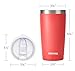 SUNWILL Travel Coffee Tumbler 20 oz, Insulated Mug with Lid, Stainless Steel Cup for Hot and Cold Drinks, Powder Coated Coral