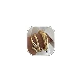 LunarCharm Juego de 3 brazaletes gruesos de oro para mujeres con bisagra, joyería minimalista delicada, regalos