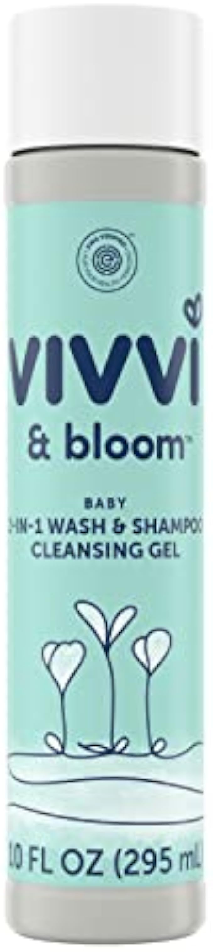 VIVVI & BLOOM Baby - 2-in-1 Baby Cleansing Gel, Baby Wash and Baby Shampoo, for Delicate & Sensitive Baby Skin - Natural Scent, 10 fl. oz (Pack of 1)