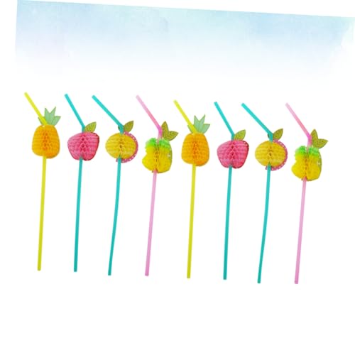 Pitillos desechables plásticos coloridos 24 piezas para fiestas miniatura 4