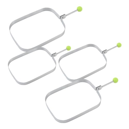 Cabilock 4pcs Stainless Steel and Pancake Mold Baking for Shaped and Pancakes for Breakfast Cooking Includes