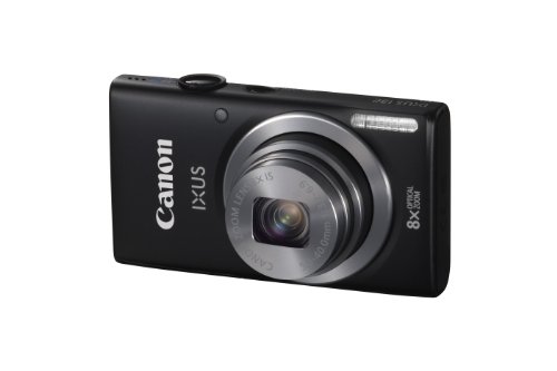 Canon IXUS 132 Digital Camera - Black (16MP, 28mm Wide Angle, Eco Mode, 8x Optical Zoom) 3.2 inch LCD (Renewed)