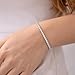 Donvii Tennis Bracelet for Women -18K Gold Plated 2.5mm Cubic Zirconia stones | Size 6.5 - 7Inch Stainless steel Tennis Bracelet for Women - Gift Fashion Jewelry, Perfect for adding a touch of elegance to any outfit (Silver, 7 Inch, 2.5mm)