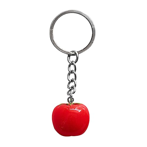 Mini simulación Tomate Llavero Bolsa Colgante Llavero Adorno Coche decoración para Bolso Mochila Accesorios joyería