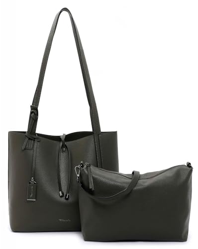 Tamaris Janika Shopper Green - Sac de type cabas vert avec fermeture éclair