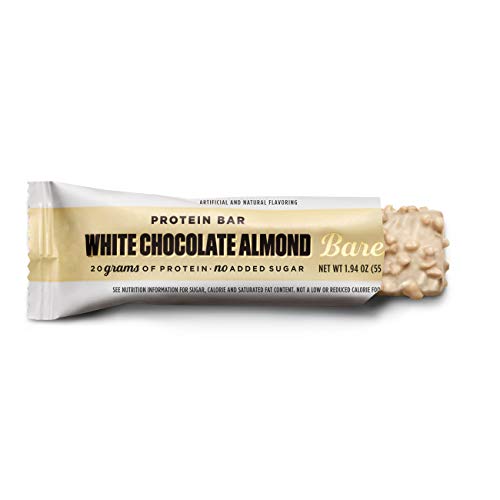 Barebells Protein Bars White Chocolate Almond - 12 Count, 1.9oz Bars - Protein Snacks with 20g of High Protein - Low Carb Protein Bar with No Added Sugar - On The Go Low Carb Snack & Breakfast Bars