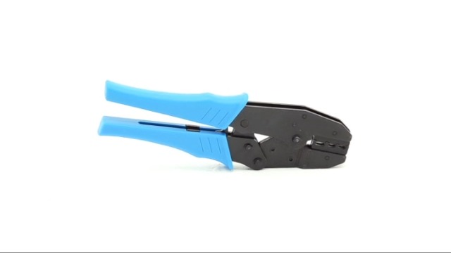 Silverline Ratchet Crimping Tool – 220mm Blue Hand Tool for Electrical Crimping & Cable Terminals (PL55)
