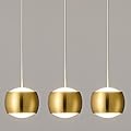 ADCTHOME Modern LED Dimmable Pendant Light fixtures,Mini Island Pendant Lighting for Kitchen Island Dinning Room,Bedroom,Bar, Kitchen Island Ceiling Hanging Light Fixtures(gold-3-Pack)