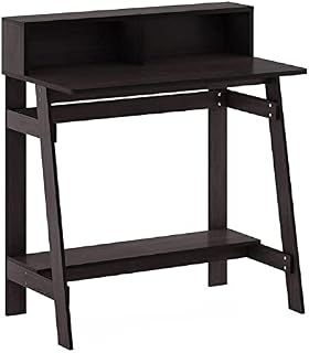 Furinno Simplistic A Frame Computer Desk, Study Desk, Writing Desk, Dark Walnut