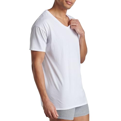 Image of Fruit of The Loom Men's Premium Tag-Free Cotton Undershirts (Regular and Big & Tall)