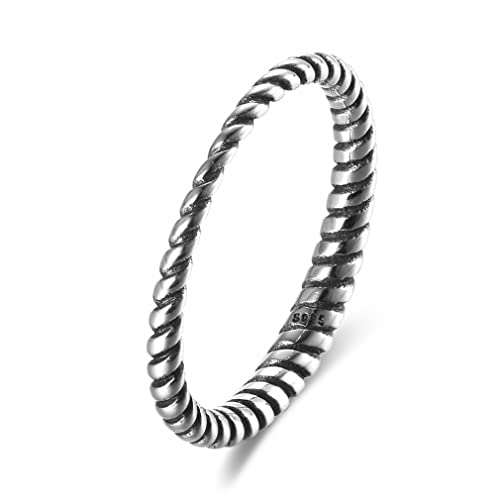 Bagues torsadées en argent Sterling, bijoux d'exception pour mariage