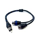 Sky High Car Audio Triple Shielded RCA Cable Y Splitter - 1 Male 2 Female