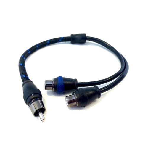 Sky High Car Audio Triple Shielded RCA Cable Y Splitter - 1 Male 2 Female