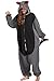 NAMHTOM Ugly Rat Onesie Pajamas for Adults - Funny Mouse Costume for Women Men, Animal Cosplay Sleepwear, Cartoon Rat Jumpsuit for Halloween, Christmas, Party