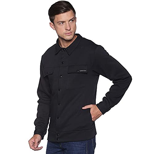Image of Campus Sutra Men Cotton Collared Neck Sweatshirt
