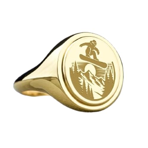 Bague de snowboard résistante en argent 925 ne craignant pas le froid