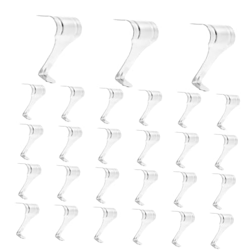Image of TEHAUX 50pcs Heavy Duty S-Shape Picture Molding Hooks Picture Rail Hangers Easy to Install for Art Exhibitions and Frame Display Sturdy and Deform-Resistant
