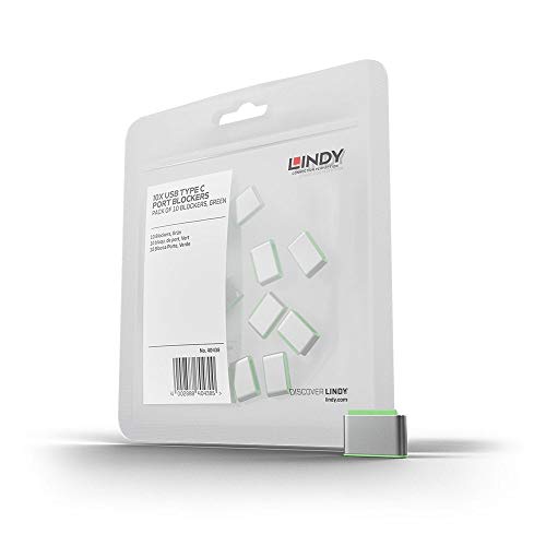 Lindy Blocca Porte USB Tipo C (Senza Chiave), 10 Pezzi, Bianco