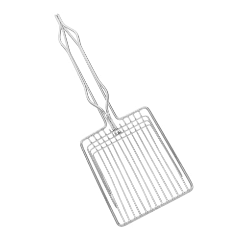 balacoo Cat Litter Scoop Cat Poop Scooper Litter Sifter Cat Metal Litter Scoop Litter Scoop for Fine Litter Bunny Litter Scooper Metal Stainless Steel Silver