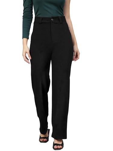 Image of Mehrang Trousers for Women, Formal Pants for Women, Straight Fit Pants