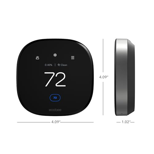 ecobee Smart Thermostat Premium with Smart Sensor and Air Quality Monitor - Programmable Wifi Thermostat - Works with Siri, Alexa, Google Assistant - Image 3