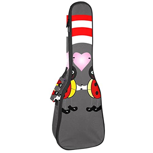Housse pour ukulélé avec motif coccinelle et drapeau américain arc-en-ciel pour concert ténor soprano 58,4 cm 10 mm d… - Les Beatles, Paul McCartney, John Lennon, RIngo Starr, George Harrison Housse pour ukulélé avec motif coccinelle et drapeau américain arc-en-ciel pour concert ténor soprano 58,4 cm 10 mm d…