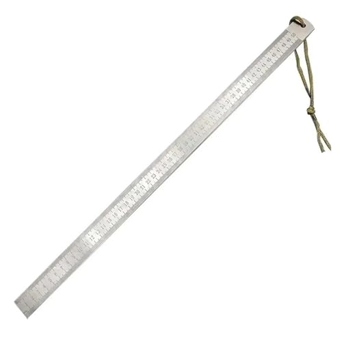 Règle acier inoxydable 20" double échelle pour grand dessin
