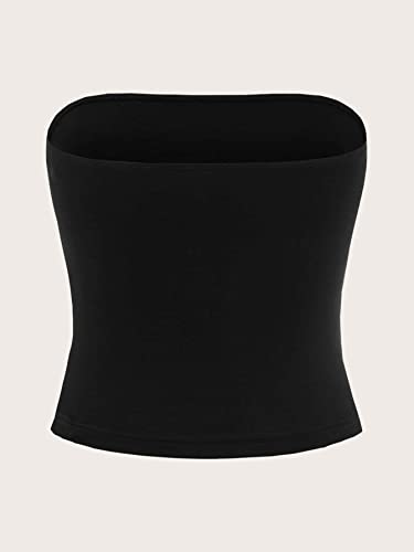 SOLY HUX Women's Rhinestone Cute Print Y2K Crop Tops Sleeveless Strapless Summer Bandeau Tube Top2