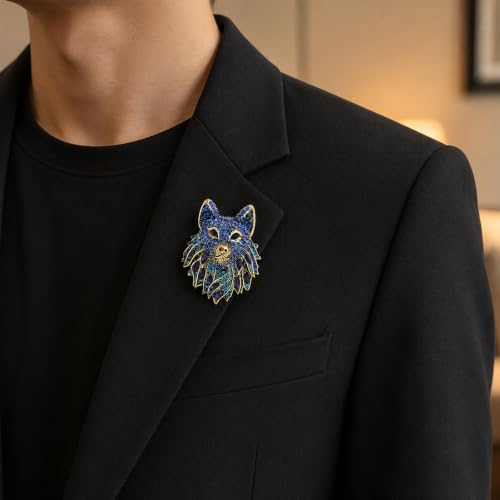 Image of Animal Brooch for Men Vintage Metal Wildlife Lapel Pin Suit Jacket Badge Fashion Accessories for Men