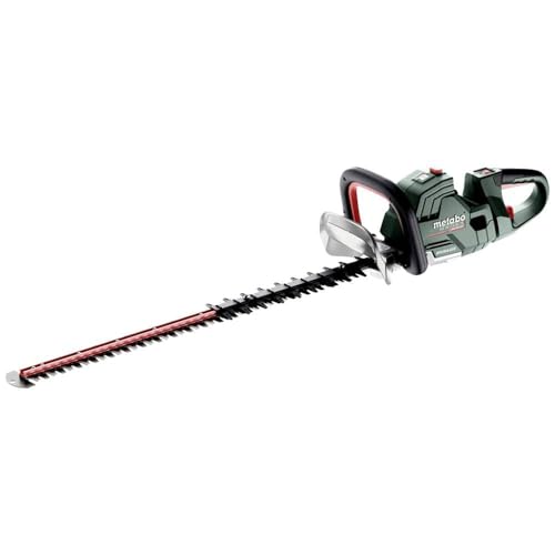 metabo Akku Heckenschere HS 18 LTX BL 75-18V, 75 cm Schnittlänge, 3400/min Schnittzahl - Bürstenlos, kraftvoll, leicht, ergonomisch, präziser Rückschnitt und lange Laufzeit - Für große Heckenflächen