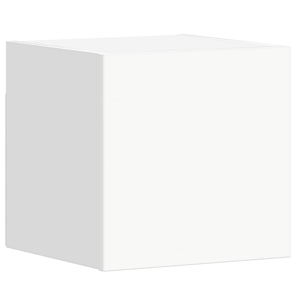 3-TLG. TV-Schrank-Set Weiß, Holzwerkstoff, Wandmontage, Modernes Media-Center für Wohnzimmer, Schlafzimmer, 100x30x30 cm