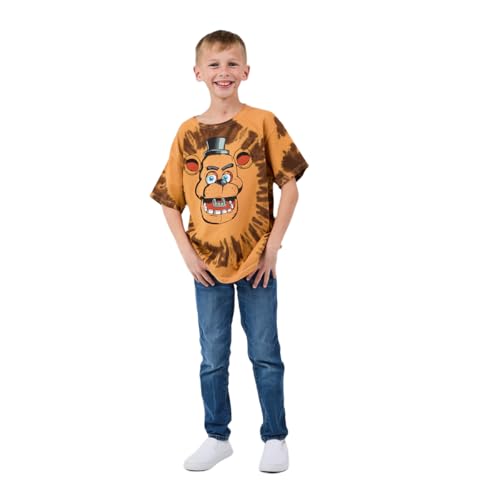 Five Nights at Freddy's Freddy Fazbear Character Tie Dye Youth Boy's Short Sleeve Tee