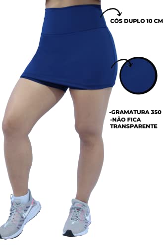 Shorts Saia Suplex Estampada Ou Lisa Academia Ginastica (PRETO-30A, P)