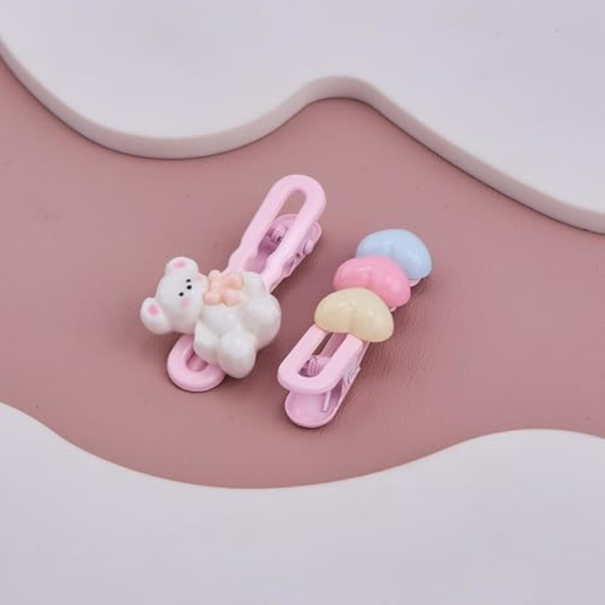 Sweet Heart and Bear Design Hair Accessories