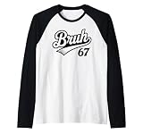 Bruh 67 Meme Retro School Six Seven Raglan Baseball Tee