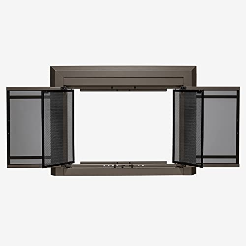 Image of UniFlame Kendall, Cabinet-Style Fireplace Doors, Oil Rubbed Bronze, Small