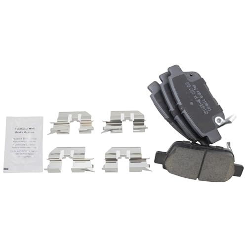 Image of TRQ Rear Brake Pad and Rotor Set Ceramic Solid Rotors | For 2006-2014 Honda Ridgeline