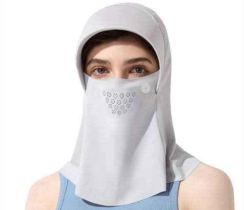 Women Sunscreen Mask Breathable Ice Silk Veil UV Protection Face Neck Cover for Summer Outdoor Sports