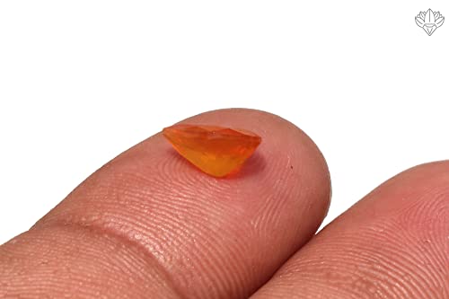 Rare ! Natural Pear Faceted Mexican Opal 0.76 Cts Loose Gemstone 8.0X6.0Mm Cut Stone For Jewelry #TOP4