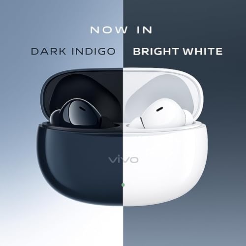 Image of Vivo TWS 3e Wireless Earbuds, Up to 42H Playtime, IP54 Water Resistant, Dual Device Connection, 3 Hours Playback in 10 Minutes, Touch Controls, 5.3 BT, 88ms Low Latency for Gaming (Dark Indigo)