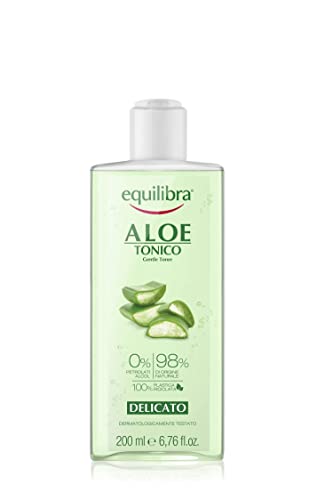 Equilibra Cuidado Facial, Tónico Facial a Base de Aloe Vera, Ligero, Delicado, Desmaquillante Facial, Elimina los Rastro de Impurezas, Sin Aclarado, Suaviza y Tonifica la Piel, 200 ml Cover