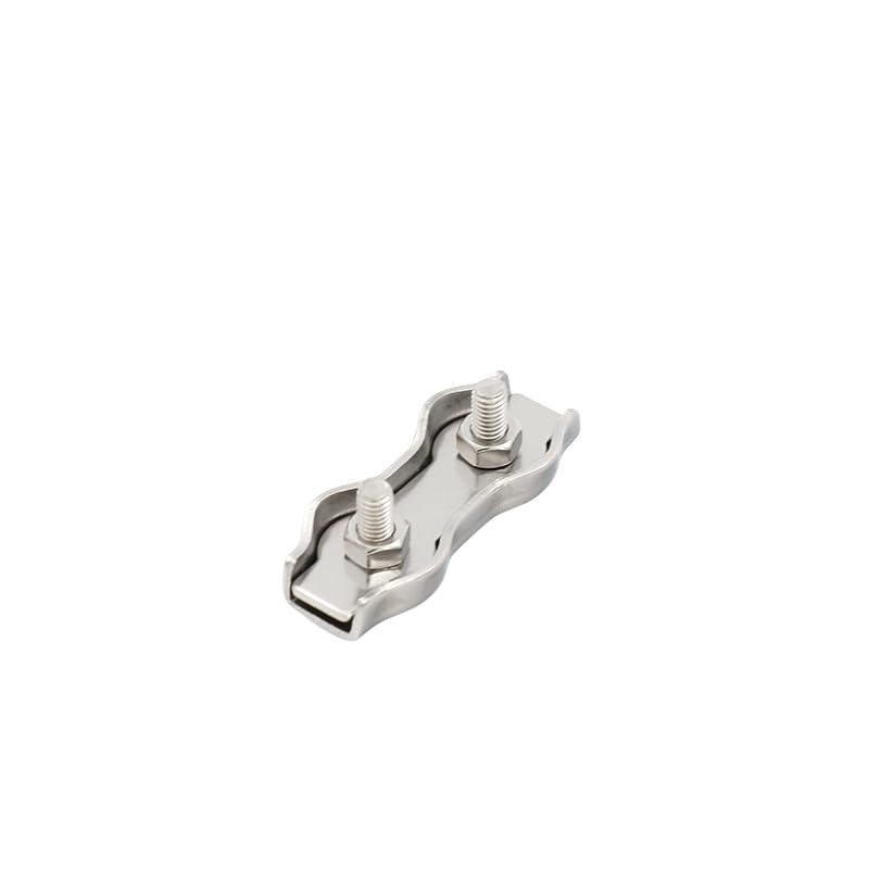 Morsetto per fili, Morsetto for fune metallica 10/20 pezzi Simplex Post Bolt Clip 2/3/4/5/6/8/10mm Morsetti for fune metallica in acciaio inossidabile 304 con doppia presa(Single Clip M10 5pcs)