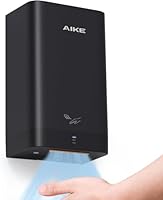 AIKE Ultra Kompakt Handtrockner, Kleiner als A4, Ersatz für Papierhandtücher im Badezimmer, 900W 220V, Hochgeschwindigkeit, Langlebiges ABS, AK2822 (Schwarz)